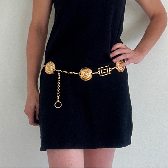 90s Bill Blass Gold Medallion Belt Vintage - Picture 3 of 7